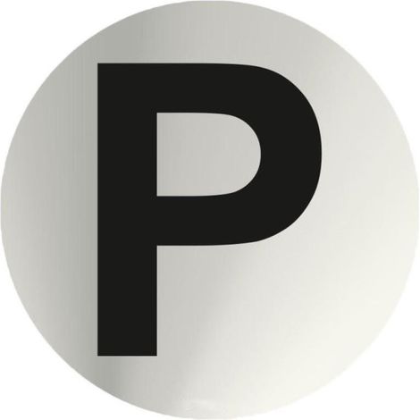 Señal Informativa Redonda Parking Acero Inoxidable 0,8mm Ø 70 mm SEKURECO (1/2)