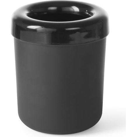 HENDI Tischabfalleimer oder Besteckhalter, Schwarz, ⌀130x(H)160mm