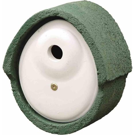 Nistkasten Oval Ø 32 mm grün, Holzbeton