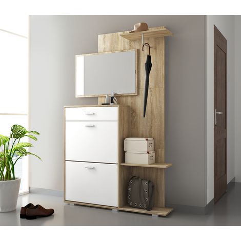 INGRESSO GRANADA 120X28XH192CM ROVERE / BIANCO (1/2)