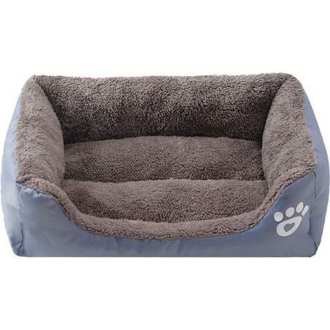 Canapé-lit lavable pour chien. Convient aux chats et aux chiens. Taille S (45 x 35 x 12 cm), gris. (1/3)