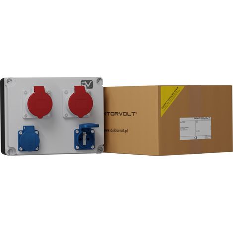 Tableau électrique de chantier FRED 2x16 A, Erbetka, 2x230 prises Mennekes, Doktorvolt DV-2336-F (1/5)