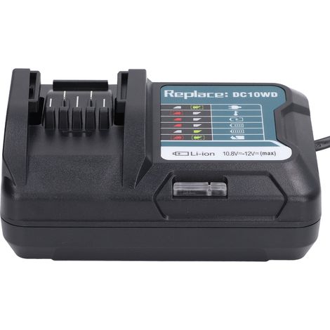 Chargeur de batterie Lithium 100-240V pour perceuse 10,8-12V, compatible BL1015 BL1016 DC10WD DC10WC, adaptateur secteur universel (1/5)