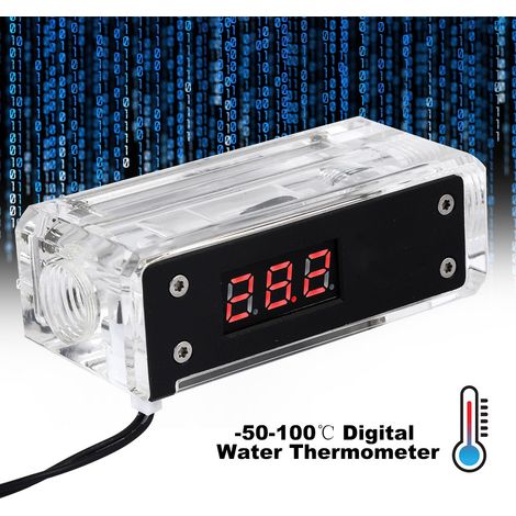 Thermomètre numérique pour liquides 50-100℃ avec écran LED rouge et sonde étanche pour cuisson et brassage