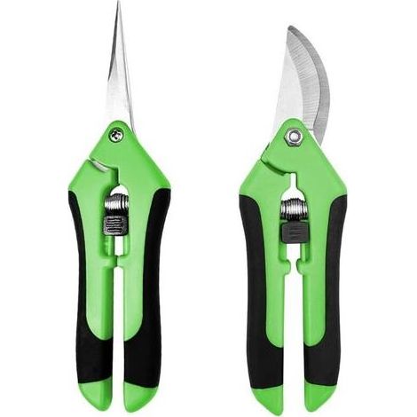 Lntyq 2 Pièces Secateur de Jardin Professionnel, Sécateur a Main avec Poignées Artificielles, Sécateurs et Ciseaux de Jardinage, Pruning Shears avec Verrouillage de Sécurité Professionnels (1/5)