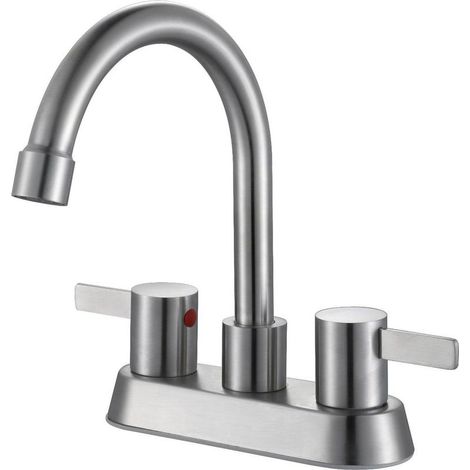 Robinet de salle de bain moderne à entraxe de 4 pouces, robinet à deux trous pour eau chaude et froide