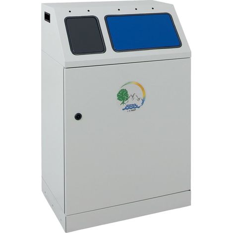 Stumpf raccolta differenziata Duplex 2 scomparti grigio chiaro contenitore interno 1x 30l + 1x 60l - 635-075-0-2-400 (1/2)