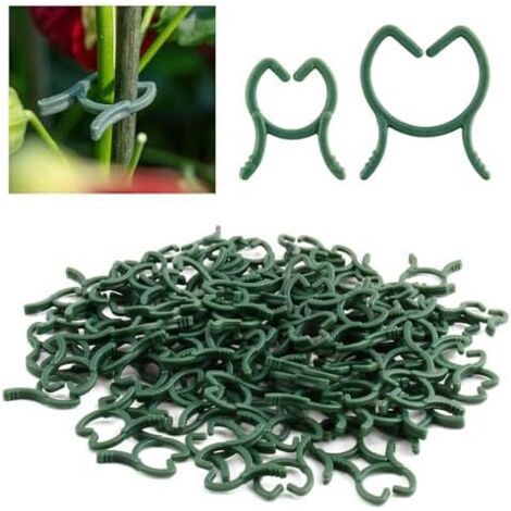 200 Pièces Clips de Support pour Plantes,Attache Tomates,Attache Plantes Grimpantes, Fixation Robustes Jardin Extérieur, Idéals Fruits, Légumes, Tomates - Tailles M+L