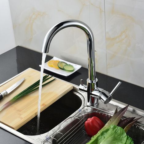 Wasserhahn, Küchenarmatur Wasserfilter Spültischarmatur mit Osmoseanlage 3 Wege 360°drehbar Küchenarmatur spültischarmatur für Wasserfilter, jede Küche und Spüle geeignet