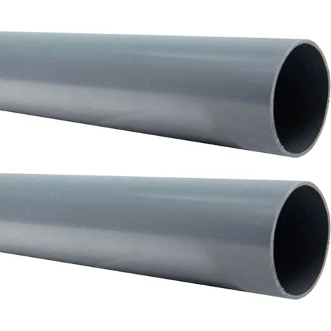 Arcanaute – Lot de 2 tubes PVC évacuation NF-Me lisse – diamètre 40 mm – longueur 4 mètres – épaisseur 3,0 mm – pour eaux usées