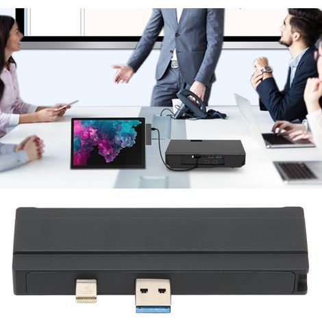 Lecteur de cartes mémoire 5-en-1 5 Gbps, hub USB 3.0 avec boîtier aluminium, résolution 4K, compatible Win10/XP, noir (1/5)