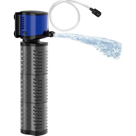 Pompe Submersible 4 en 1 Filtre d'aquarium 1500 l/h pour 300750 litres Filtre intérieur Silencieux pour Grand Aquarium, étang et Bassin à Tortues avec Protection Contre la Marche à Sec [Classe énergét