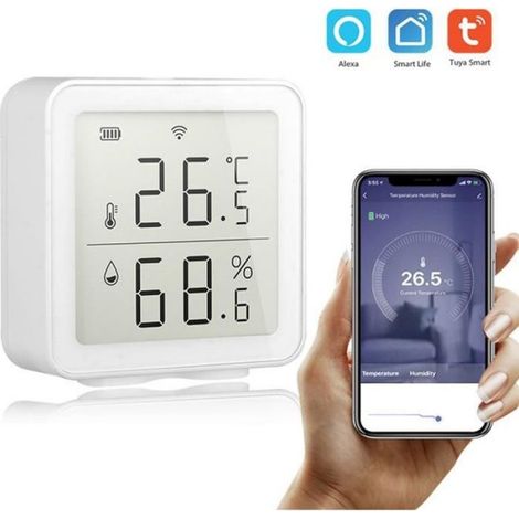 Hygromètre - WiFi - Température et Humidité - LCD Numérique - Station Météo Intelligente (1/4)