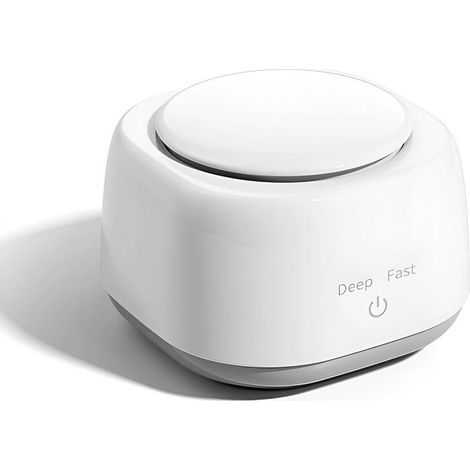 Nettoyeur à ultrasons domestique, 2 réglages, 250 ml, 48 kHz, fonction de stérilisation, construction en acier inoxydable, blanc (1/5)