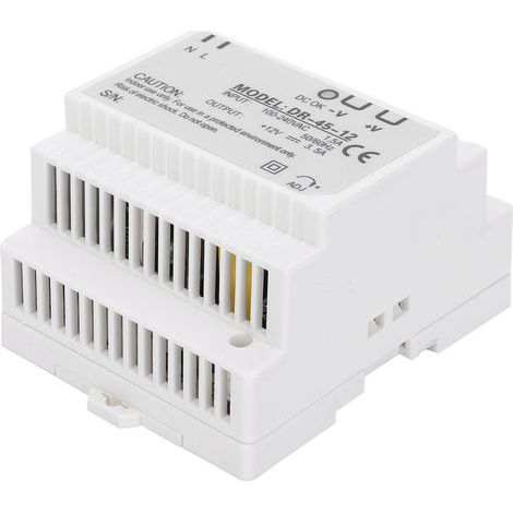 BERM 45W 12V Schaltnetzteil, Industrielle DIN-Schienenmontage, Einzelausgang, DR-45-12, 100–240 V AC (1/5)