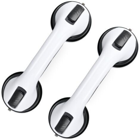 Poignée Ventouse pour Salle de Bain Barres d'appui de Douche Forte Prise pour handicapés, Seniors, poignée de Douche sans perçage et Amovible,2 PCS