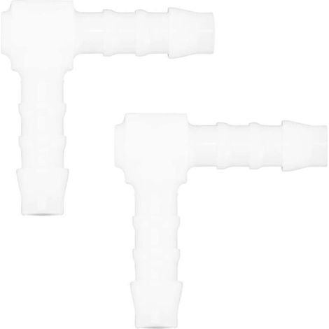 2x raccord de durite en L diamètre 6mm connecteur tube tuyau carburant essence tracteur tondeuse voiture (1/2)