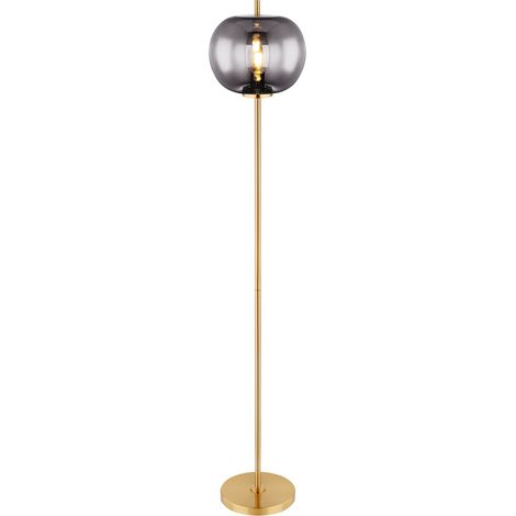 Globo - lampada da terra - Blacky I - ottone - vetro vetro fumé - (1/5)