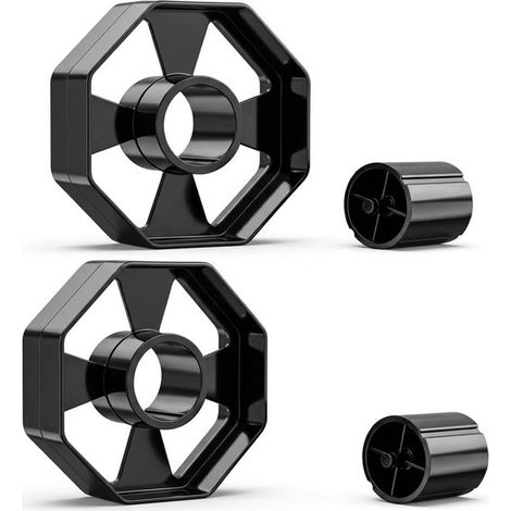 Núcleo del dispensador de cinta, 2 piezas, Núcleo de repuesto, Pieza del soporte del rollo, Universal, Negro (1/5)