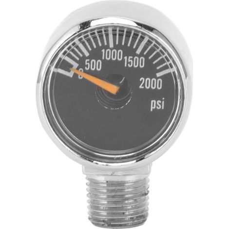 Manomètre 2000 psi 1/8 NPT, manomètre de remplissage de bouteille de CO2 pour réservoir de gaz, fût noir. (1/5)