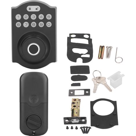Verrou électronique intelligent à empreinte digitale, serrure à clavier pour porte d’entrée, sécurité domestique. (1/5)