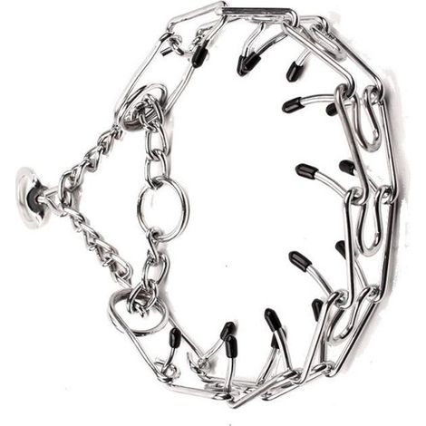 Collier étrangleur pour chien SURENHAP - Réglable - Acier inoxydable - Blanc - 3,0 mm x 50 cm (1/4)