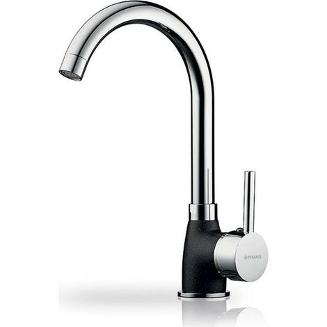 Pyramis Bello Duo robinet cuisine granit argenté noir (1/2)