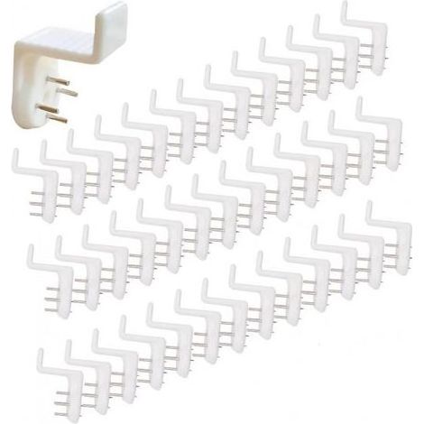 40 crochets en aluminium - Suspension sans trace pour tableaux/miroirs (1/4)