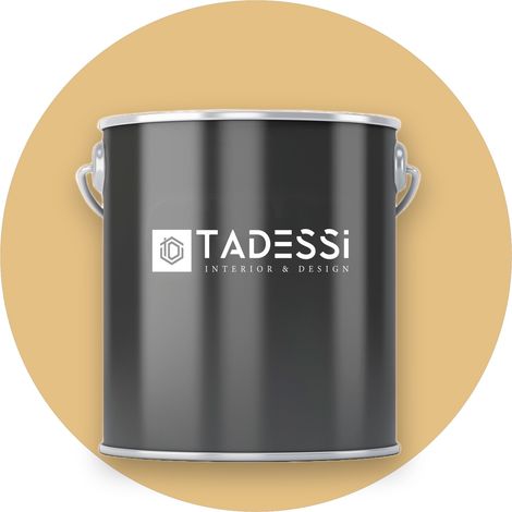 TADESSI Wall Select Wandfarbe Gelb - Goldocker - abwaschbare Innenfarbe matt - Dispersionsfarbe - Geruchsarm und Lösemittelfrei