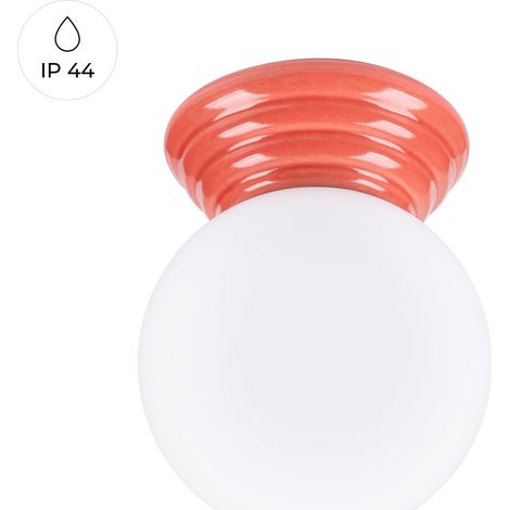 Lámpara de techo Zori color melocotón IP44 (1/2)