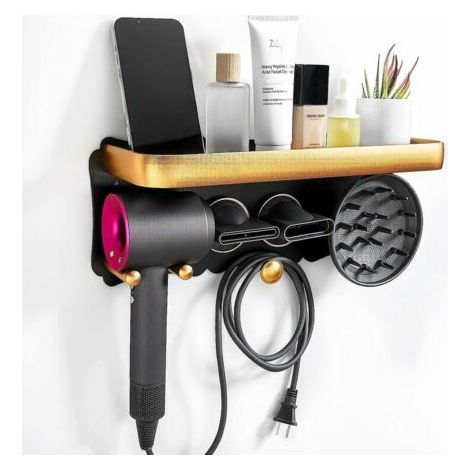 Hair Dryer Holder, Large Metal Wall Mount for Dyson Hair Dryer, Hair Dryer and Accessories Holder, Supersonic Hair Dryer Holder, Magnetic Metal Holder, Bathroom Cosmetic Wall Mount :- (1/5)