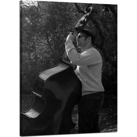 Lienzo impreso Música Músico Contrabajo 50x70 cm