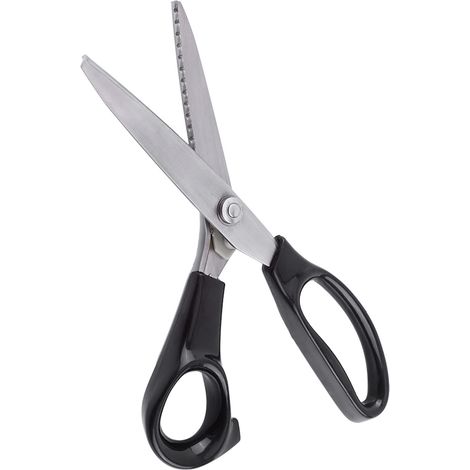 Ciseaux cranteurs décoratifs pour tissu, bords ronds/triangulaires, 3, 5 et 7 mm