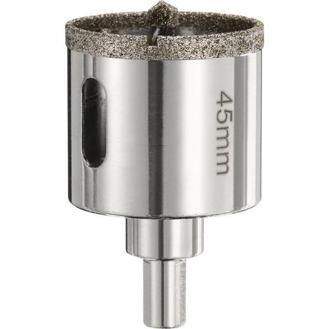 Diamond hole saw drill bit for glass with central pilot tip for glass, ceramic tiles 45mm (1/4)
