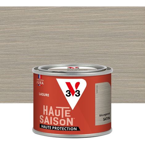 Tinte para madera V33 High Season, gris plata satinado, 8 años, 0,125 l V33