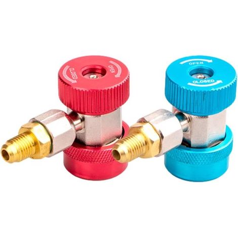 Kit di connessione rapida R134A, kit di conversione del refrigerante, manometro, tubo flessibile 1/4 SAE HVAC (1/4)