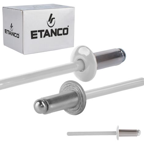 Aluminium offene Nieten 4x10mm RAL 9010 (1/5)