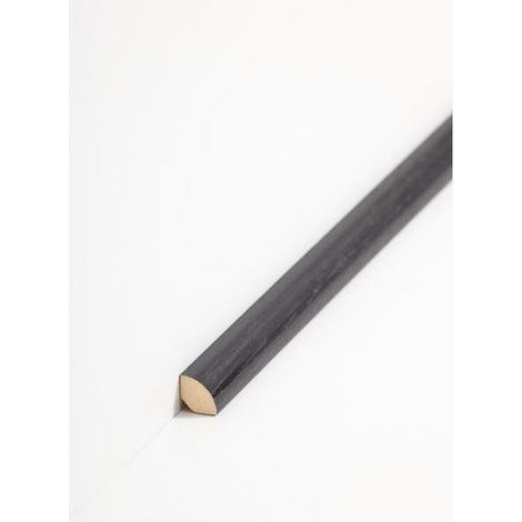 PROVISTON Viertelstableiste 29/12 Massivholz 12 x 12 x 2000 mm Schwarz Fußleiste Sockelleiste 10 Meter (1/5)