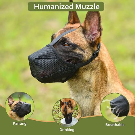 Muselière Chien - Maille Respirante Nylon - Pour Entraînement Extérieur et Sécurité - Taille XL (1/5)