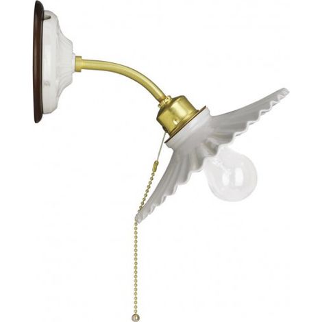 Applique en porcelaine avec interrupteur
