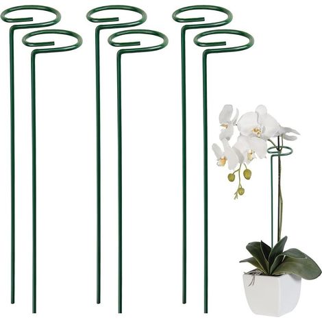 Plantes Enjeu De Soutien, Jardin en Métal Plant Stake, Plantes Verticales Grimpant Soutien Bague De Support De Plante Demi-Tour Vert, pour Plantes, Jardin, Poivrons, Vignes, Pivoines Attendre-INHHUB (1/5)