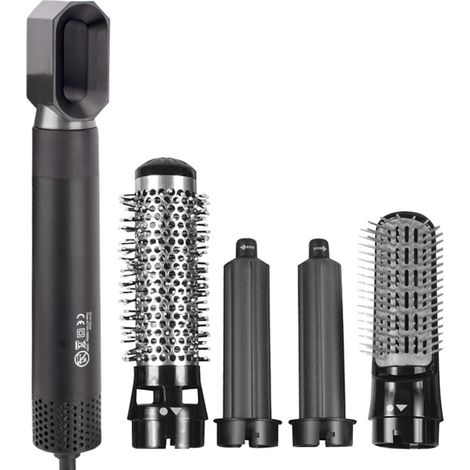 1 Brosse soufflante 5-en-1, Sèche-cheveux, Fers à boucler 40mm, Lisseur, Technologie ions négatifs, Cheveux épais fins colorés (1/5)