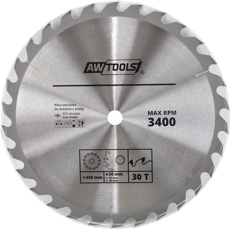 Awtools 500x30x60z Hartmetallkreisäge 500 mm 60 Zähne