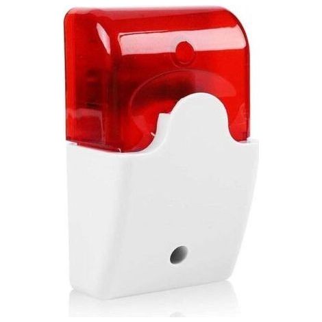 Sicherheitsanzeigeleuchte, akustische und optische Sicherheits Alarme, Rotes Blinklicht und akustischer Stoßalarm, 110 dB Sirene und 150 Blinksignale pro Minute, einstellbare Lautstärke (220 V) (1/5)
