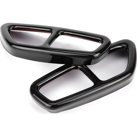 Embouts d'échappement inox noir pour BMW Série 5 G30 2017-2018, garnitures de tuyau acier chromé, kit double sortie (1/5)