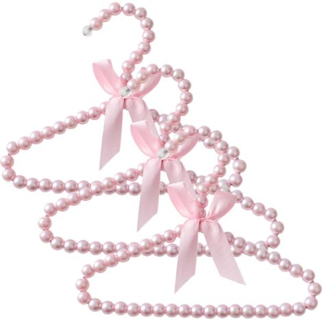 Cintres Garçon et Filles Rose 3 Pièces en Plastique Design Perlé (1/5)