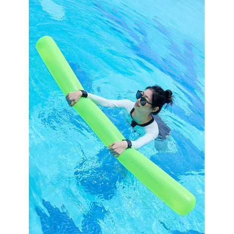 Tapis de sol gonflable en PVC pour piscine, tapis de jeu pour adultes, barre d'appui pour piscine, tapis de sol en bois pour piscine - 162 cm x 14 cm - vert (1/5)