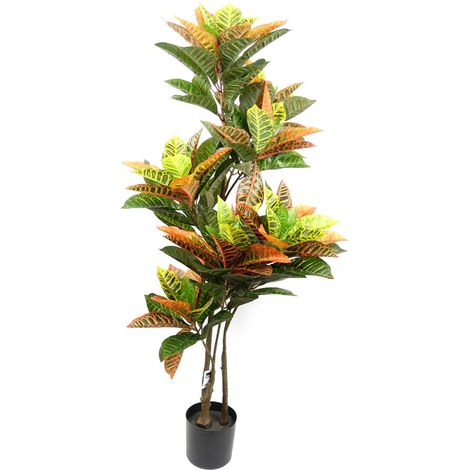 140cm Artificial Codiaeum Tree with 179 Leaves (1/5)
