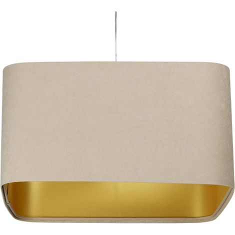 Suspension élégance intemporelle velours doré - Hauteur 20 cm (1/5)