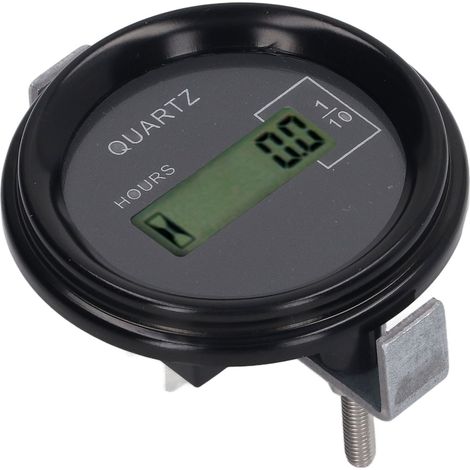 Compteur horaire pour excavatrice avec écran LCD, puce intégrée universelle, usages multiples, minuterie électronique industrielle à distance, DC12-36V, rond (1/5)